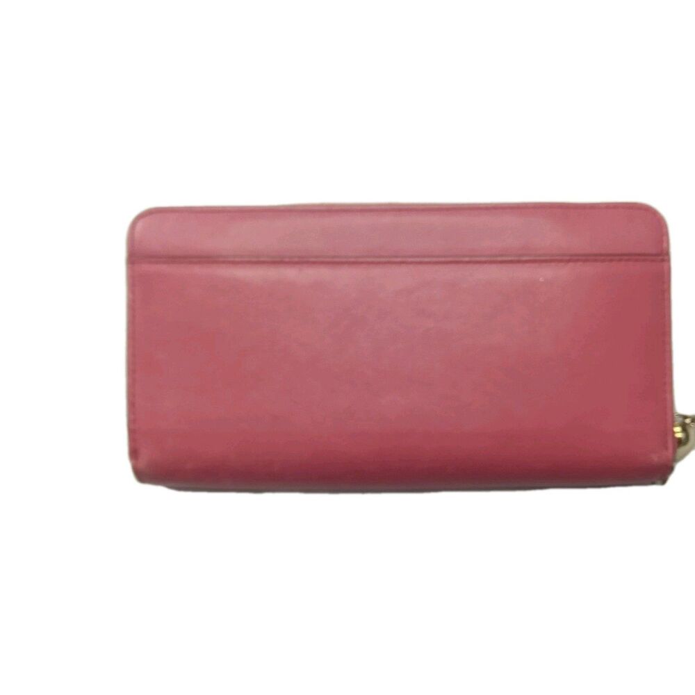 Vintage Coach Accordion Double Zip Wallet Smooth Leather Raspberry Red Y2K - Picture 7 of 12